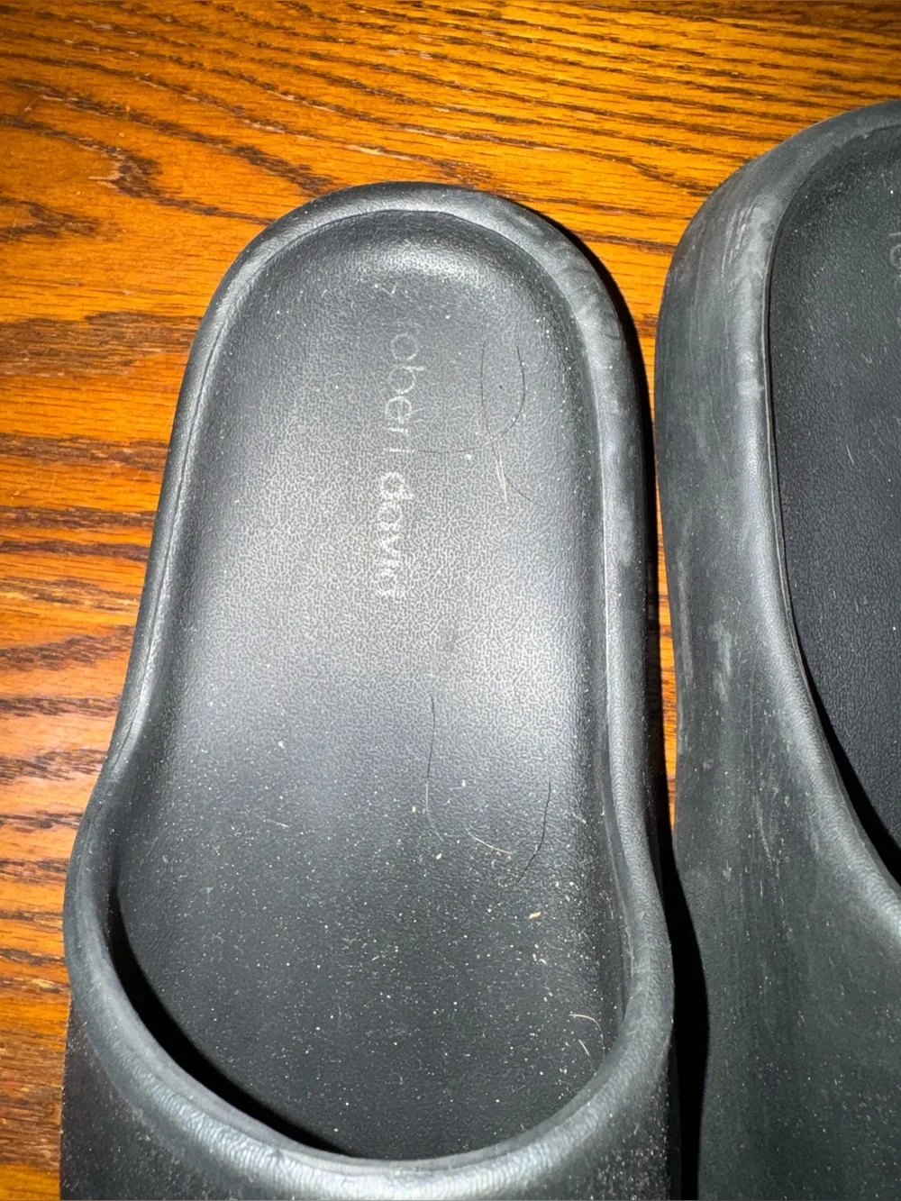 Robert David Men’s Size 10 Black Platform Slide Sandals